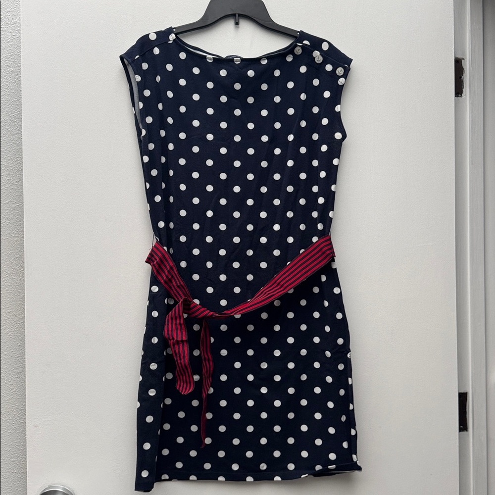 Tommy Hilfiger Polka Dot Short Sleeve Sailor Dress